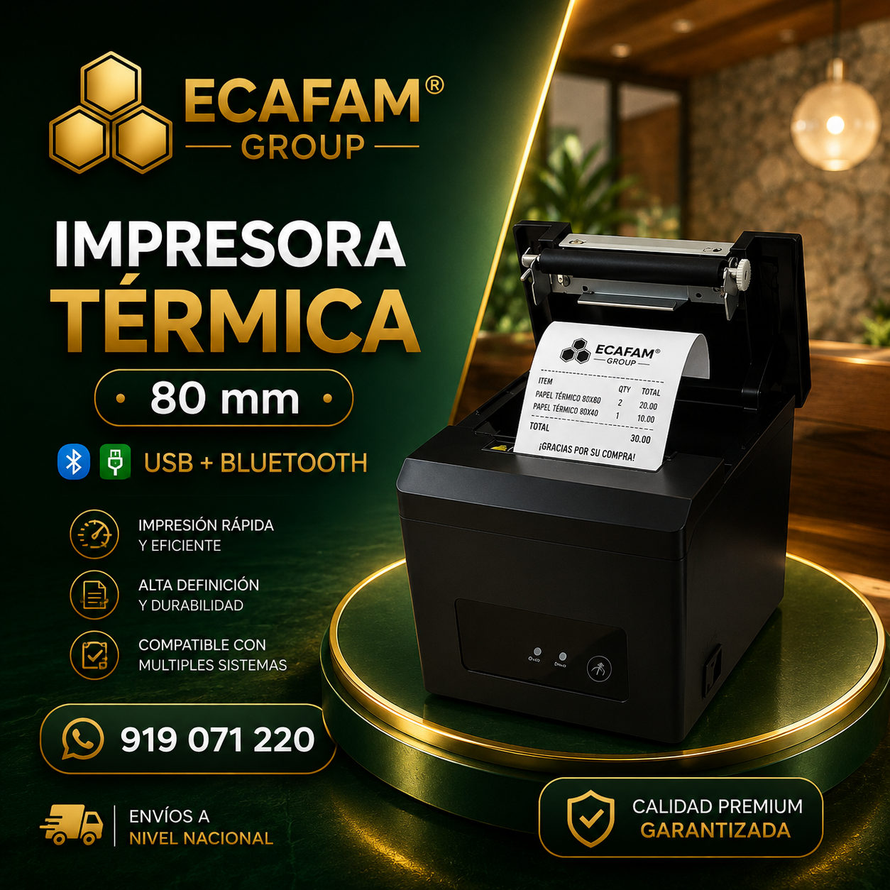 🚨Impresora térmica 80×80 mm 🚨