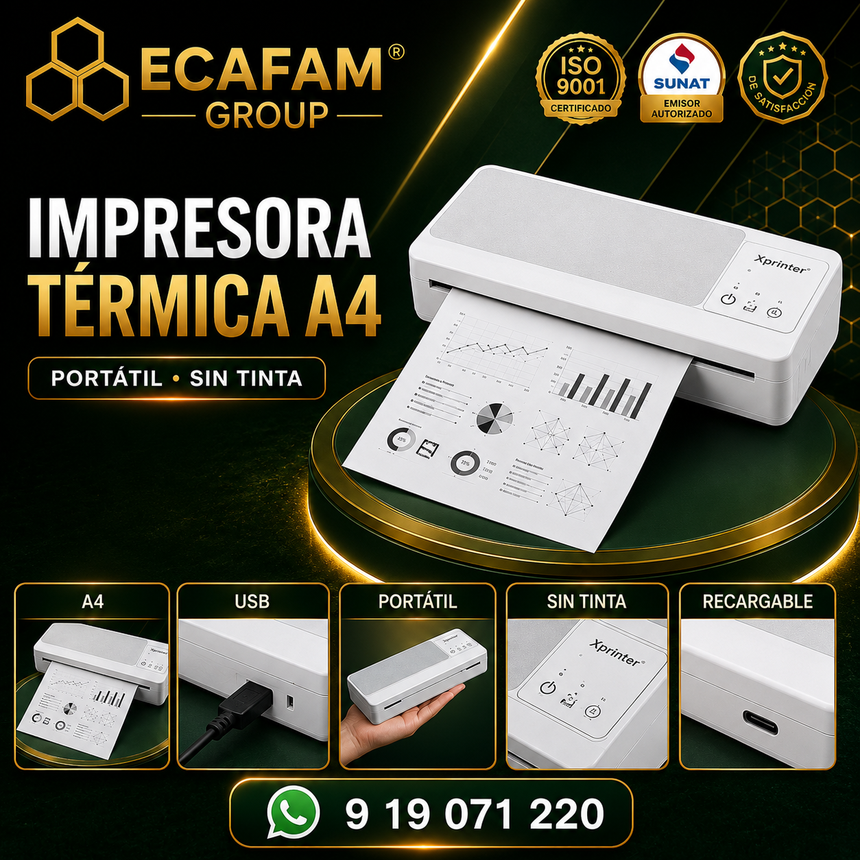 Impresora portátil A4
